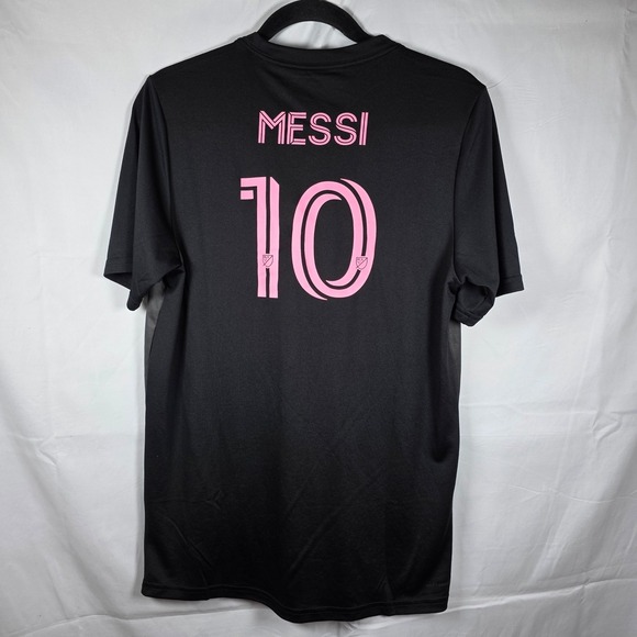Adidas Inter Miami CF Messi 10 Soccer Jersey Black Grey Pink XL JW4340 NWT Mens - Picture 2 of 10